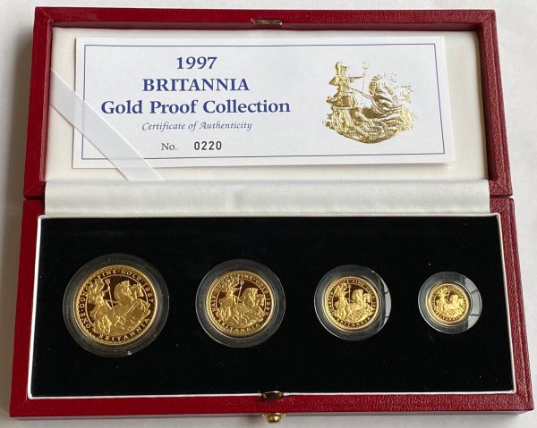 1997 4 Coin Gold Proof Britannia Set