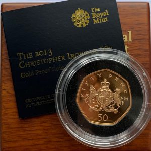 2013 Christopher Ironside Gold Proof Fifty Pence
