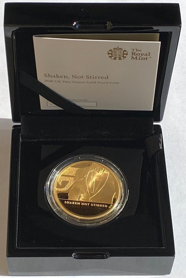 2020 James Bond Shaken Not Stirred Gold Proof Two Ounce