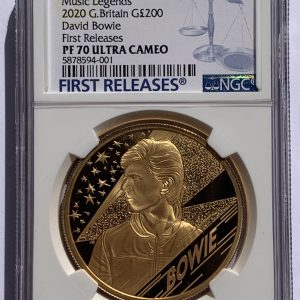 2020 David Bowie Gold Proof Two Ounce PR70
