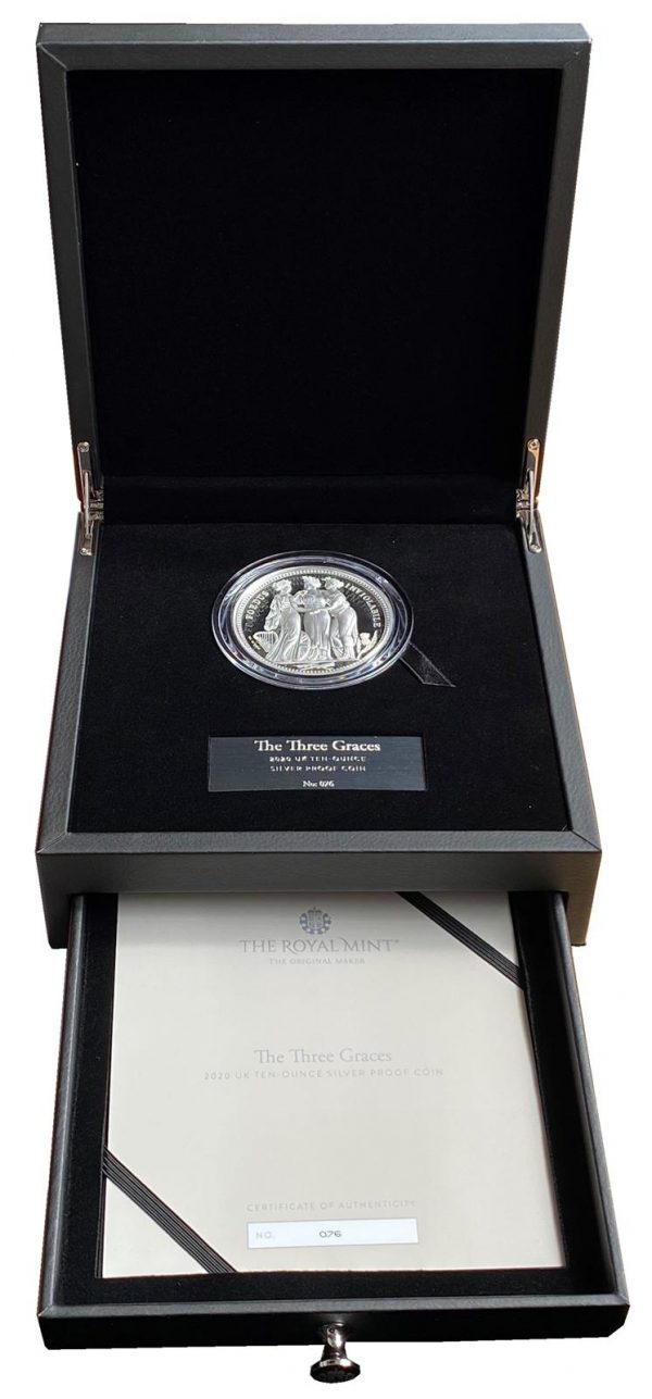 2020 Royal Mint Three Graces Silver Proof Ten Ounce