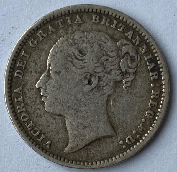 1879 Queen Victoria Silver Shilling