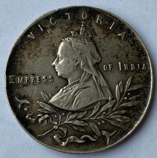 1901 Queen Victoria Empress of India Silver Army Temperance Medal