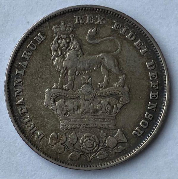 1825 King George IV Silver Shilling