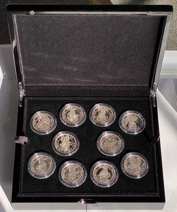 2021 Queens Beasts 10 Coin Silver Proof 2oz Set